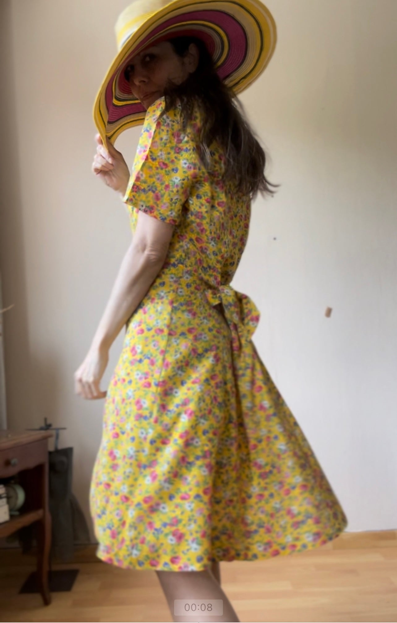 Vintage floral print dress