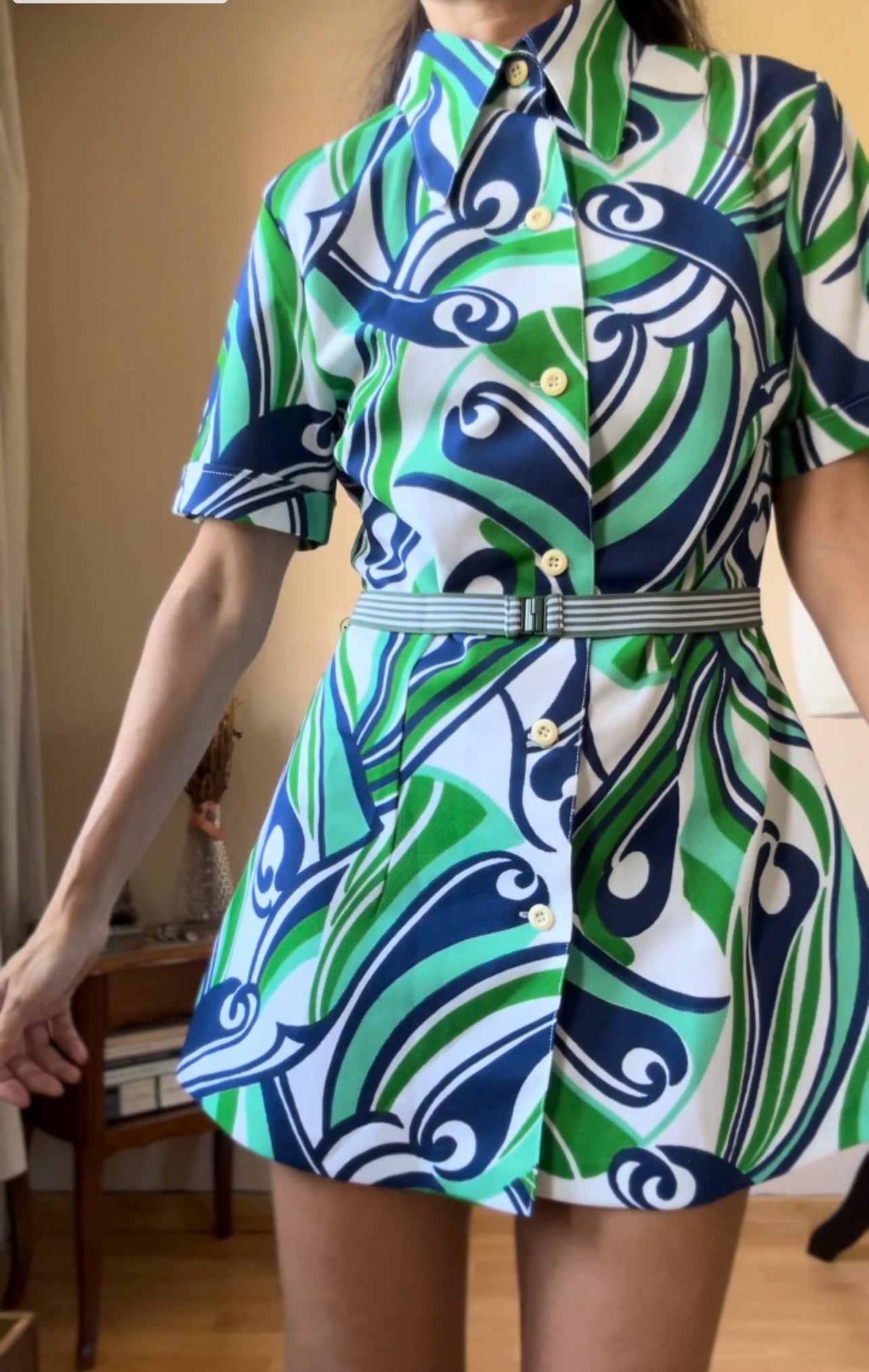 Vintage 70s shirt dress