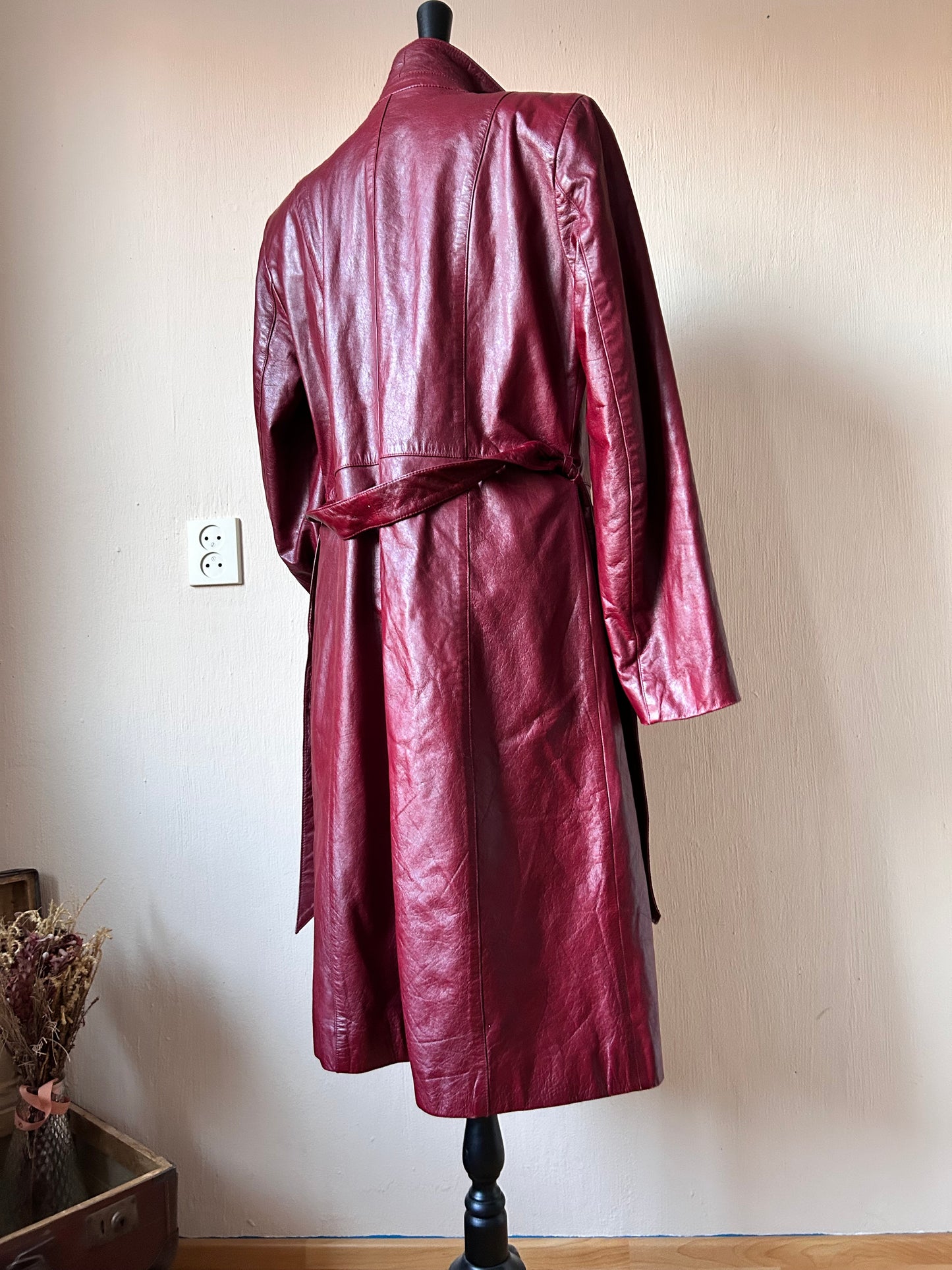 Naf Naf leather trench coat