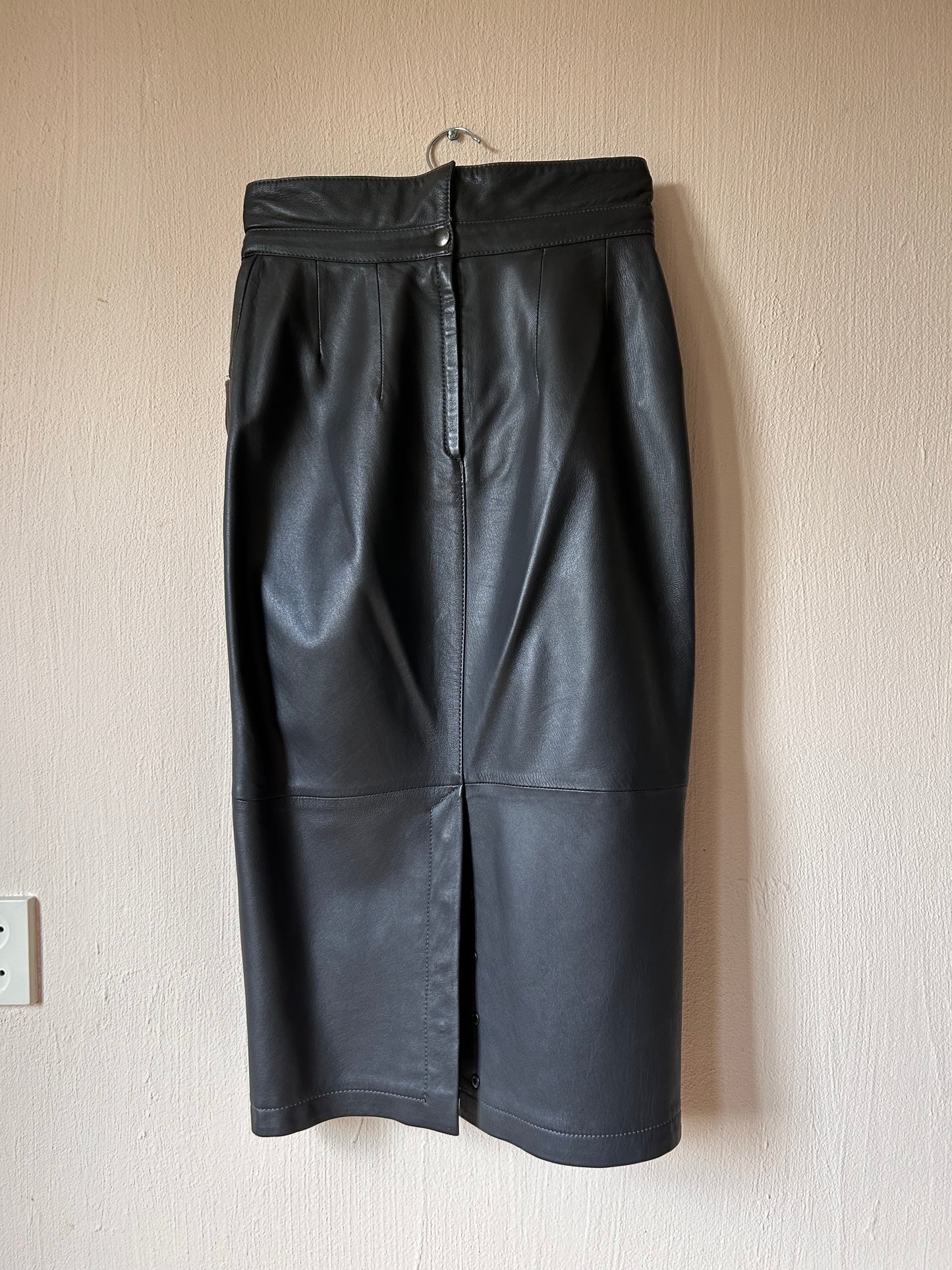 80s Maxi leather skirt (M/L)