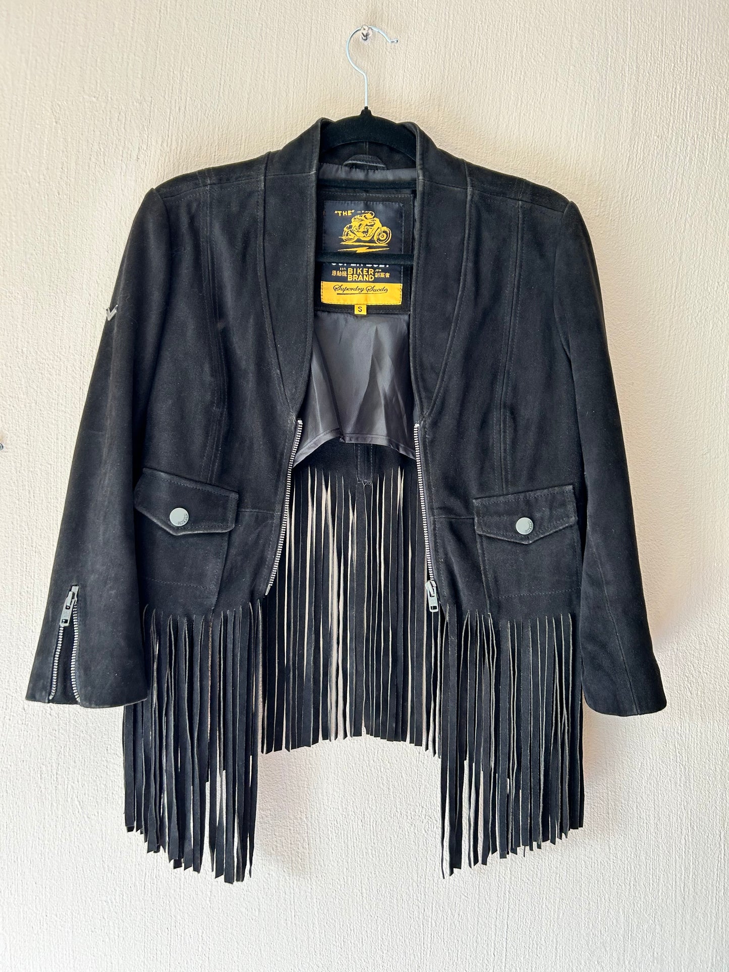 Superdry suede fringe jacket