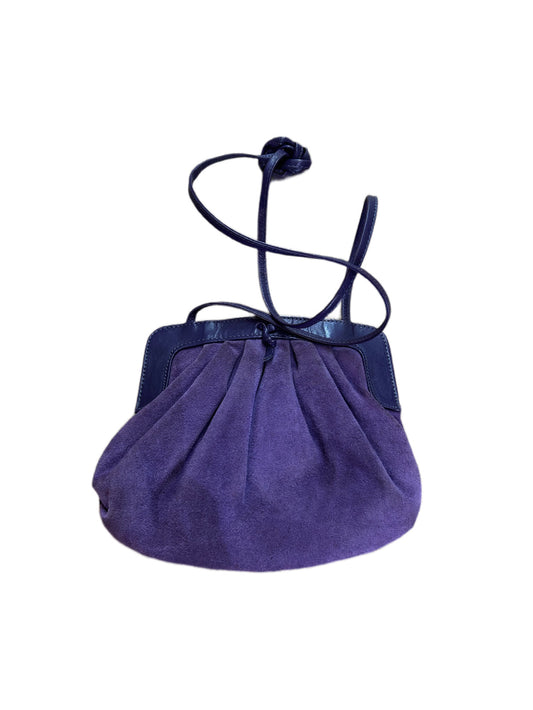 Vintage purple suede clutch