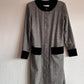 Vintage Givenchy Paris Houndstooth wool Midi Dress