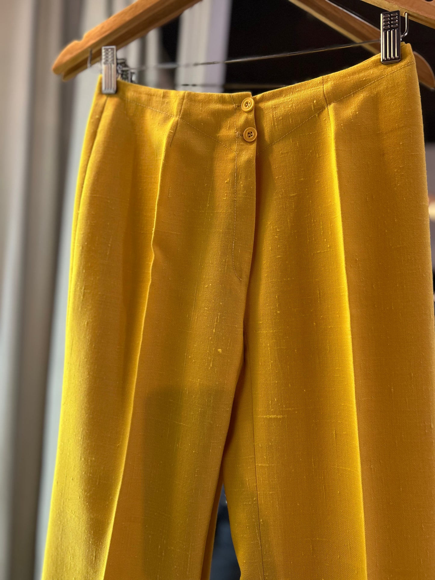 Vintage linen elephant pants (S)