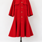 Vintage Red Wool Statement Coat – Milano (M/42)