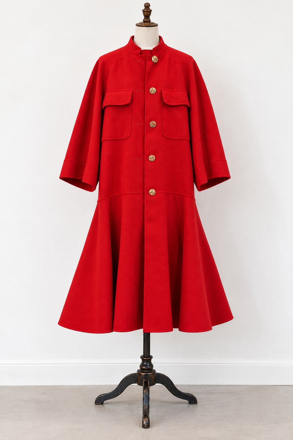 Vintage Red Wool Statement Coat – Milano (M/42)