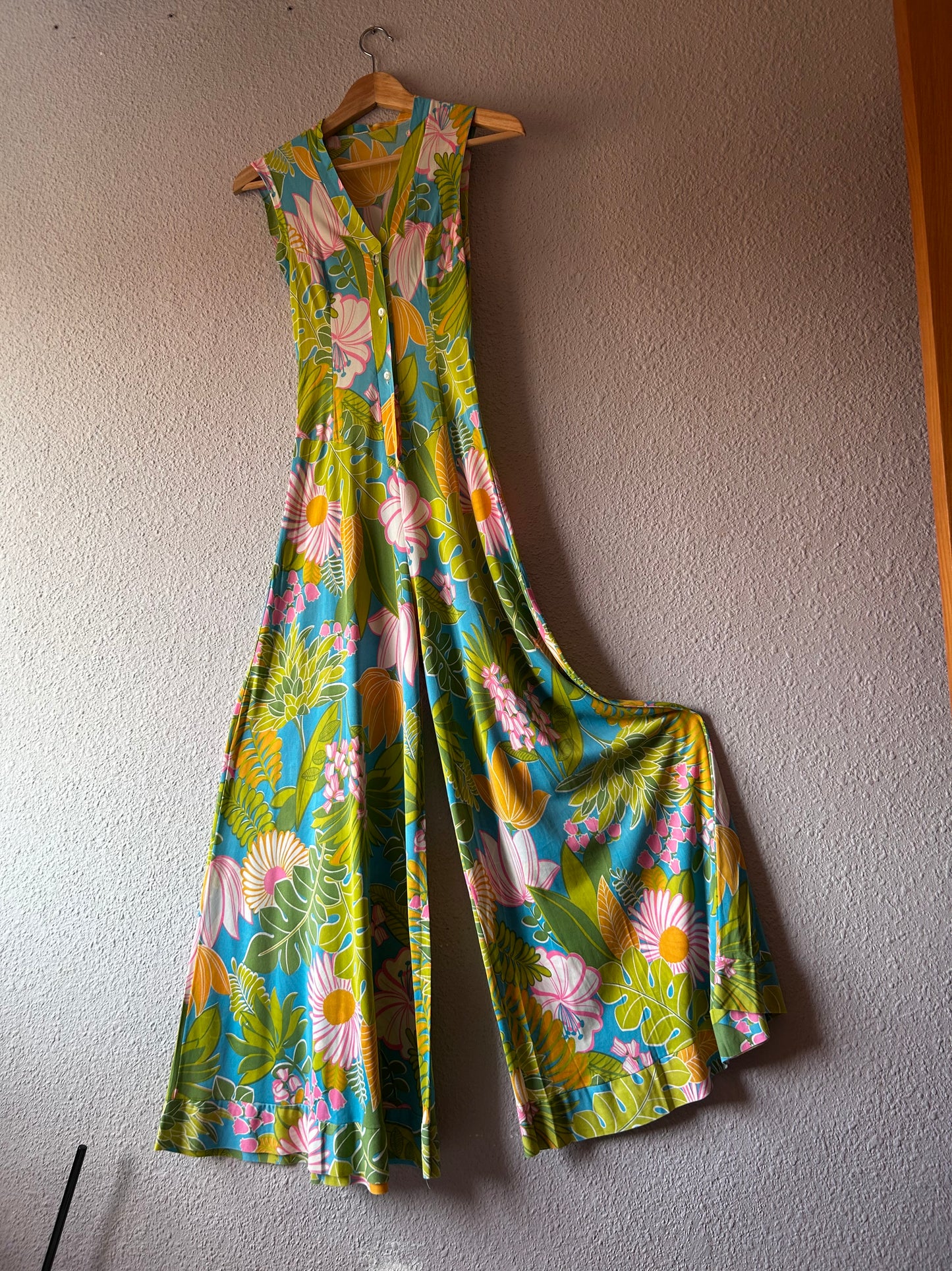 70s flower power jumpsuit