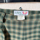 Pleated high waist plaid trousers