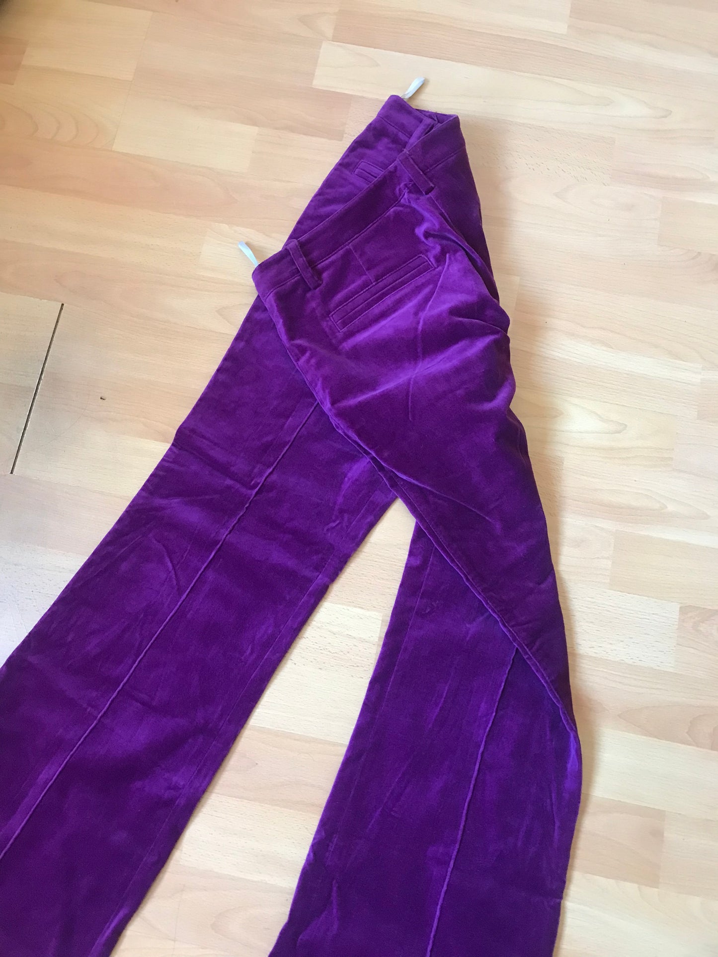 Purple velvet pants (L)