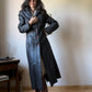 Vintage maxi leather coat