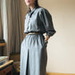 Belted wool dress