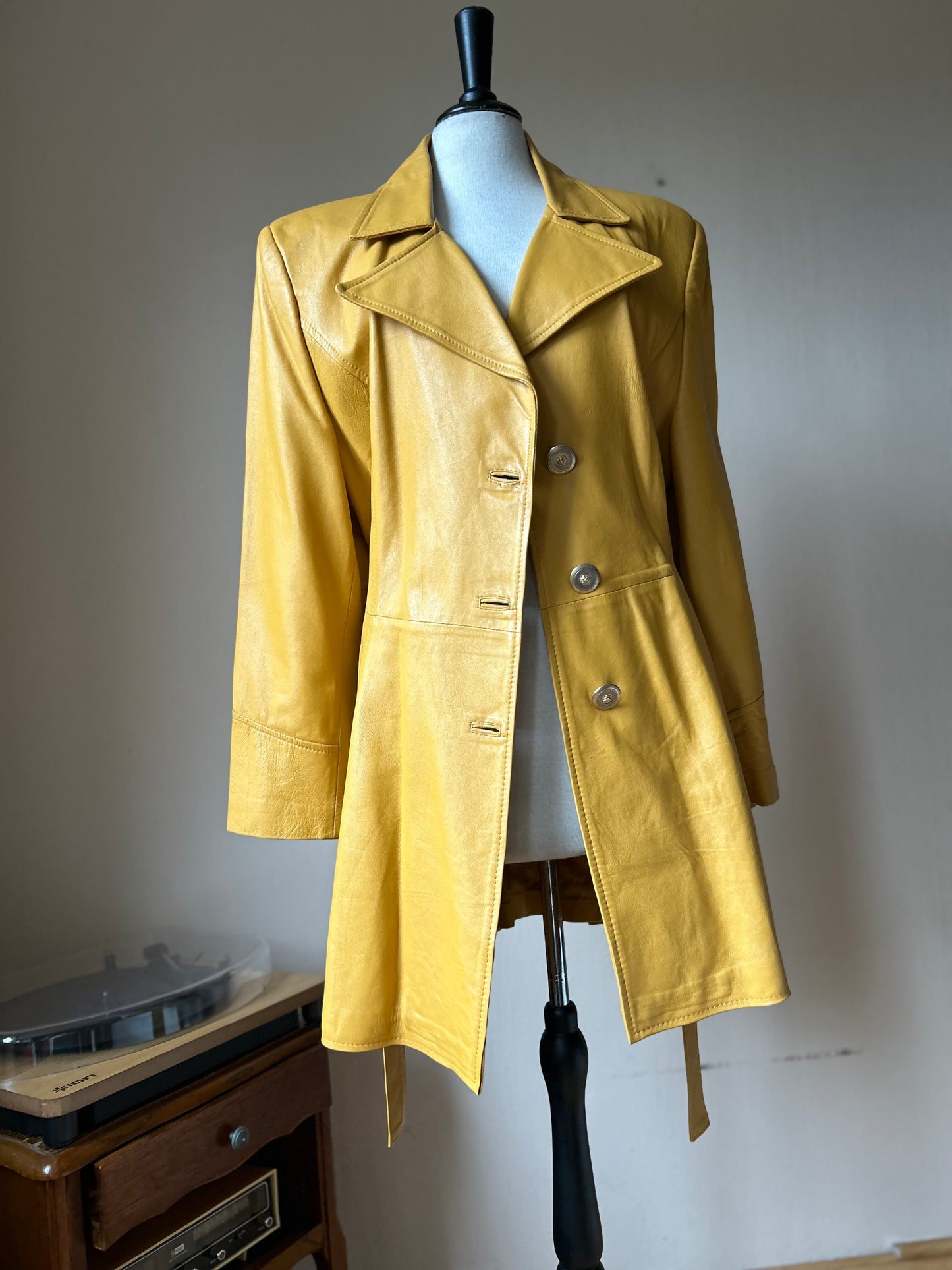 Vintage leather trenchcoat