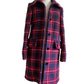 Checkered wool winter coat