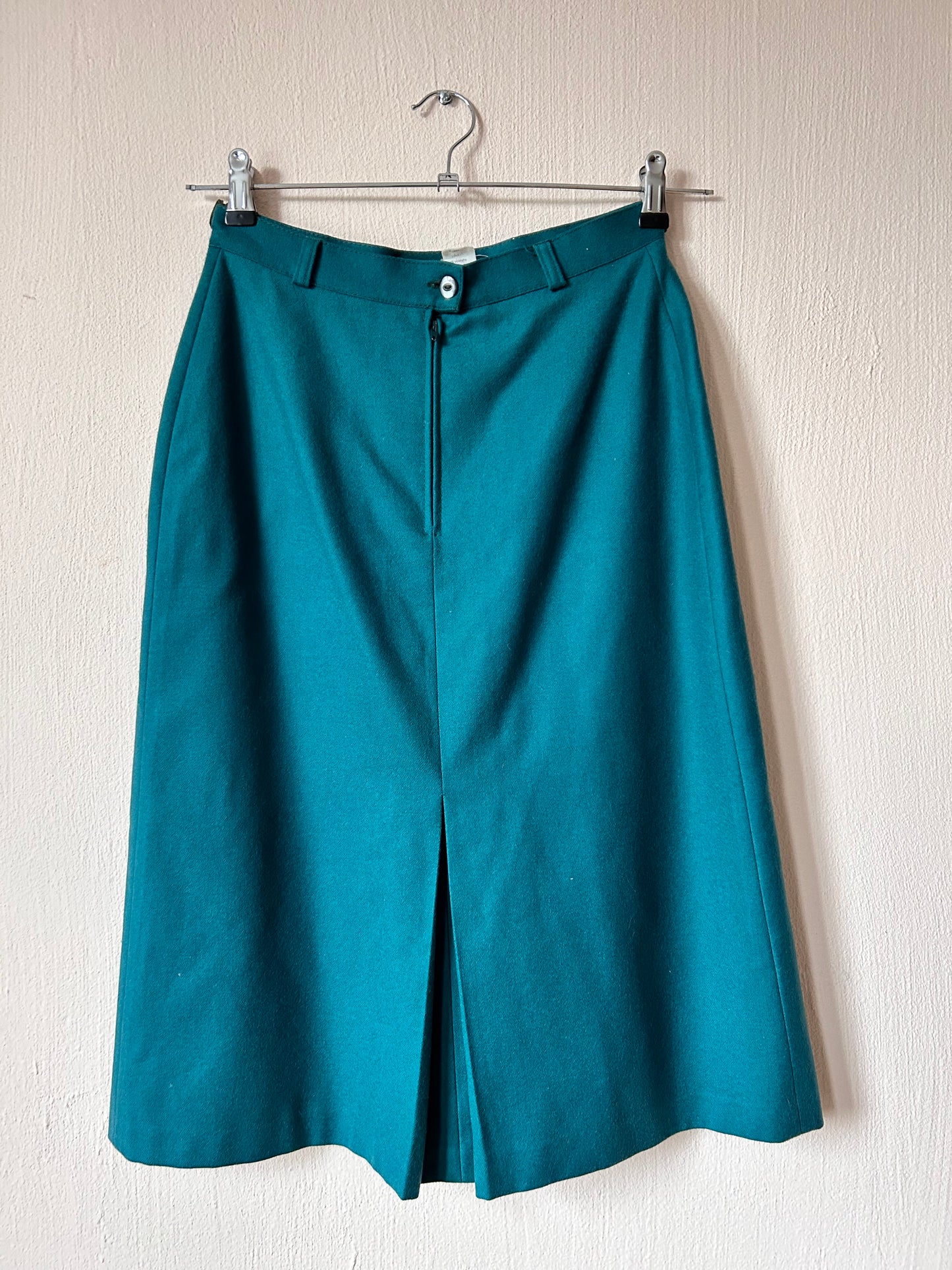 Single front pleat vintage midi skirt (S)