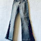 Vintage sequin flared jeans