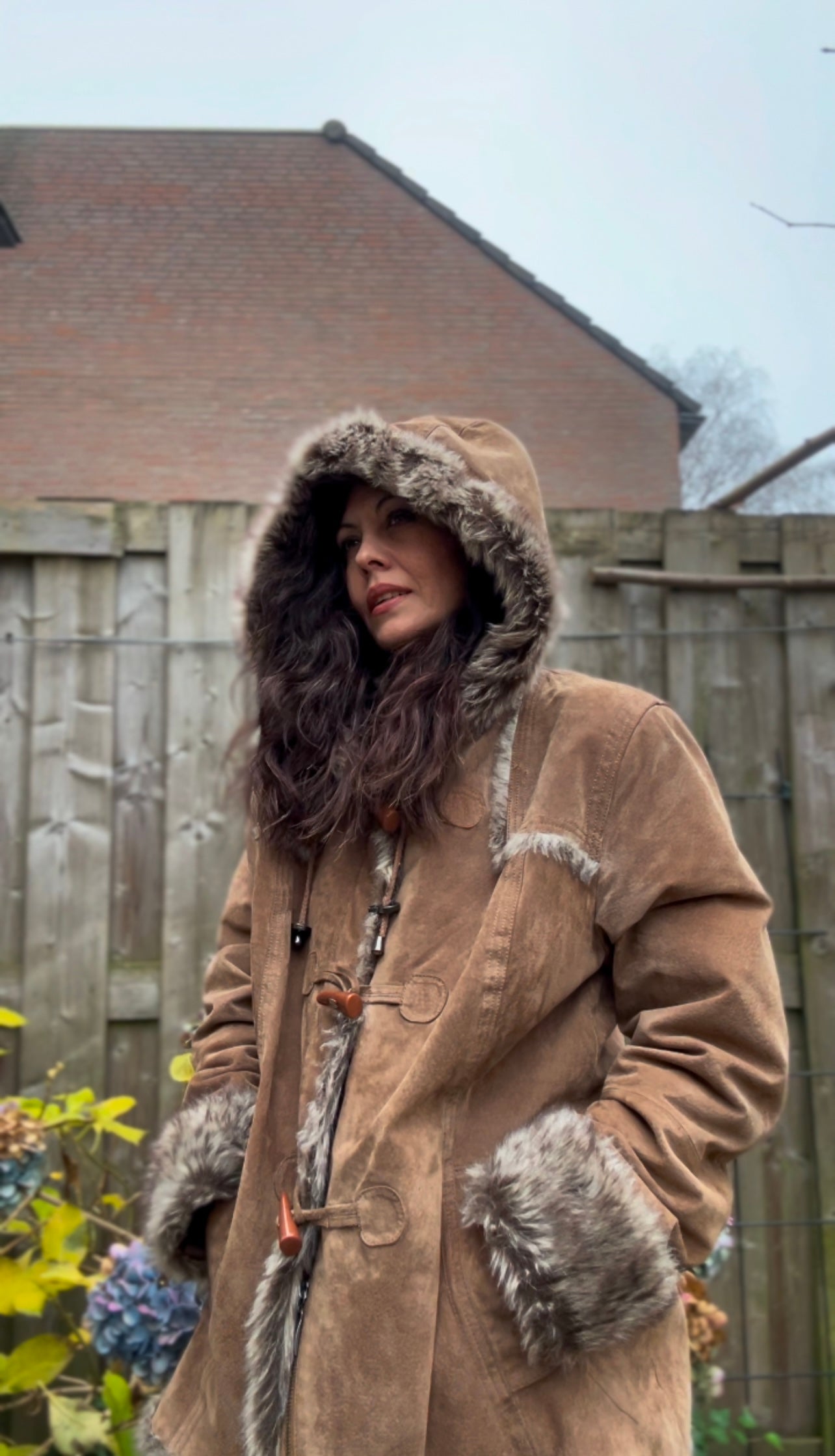 Vintage leather parka