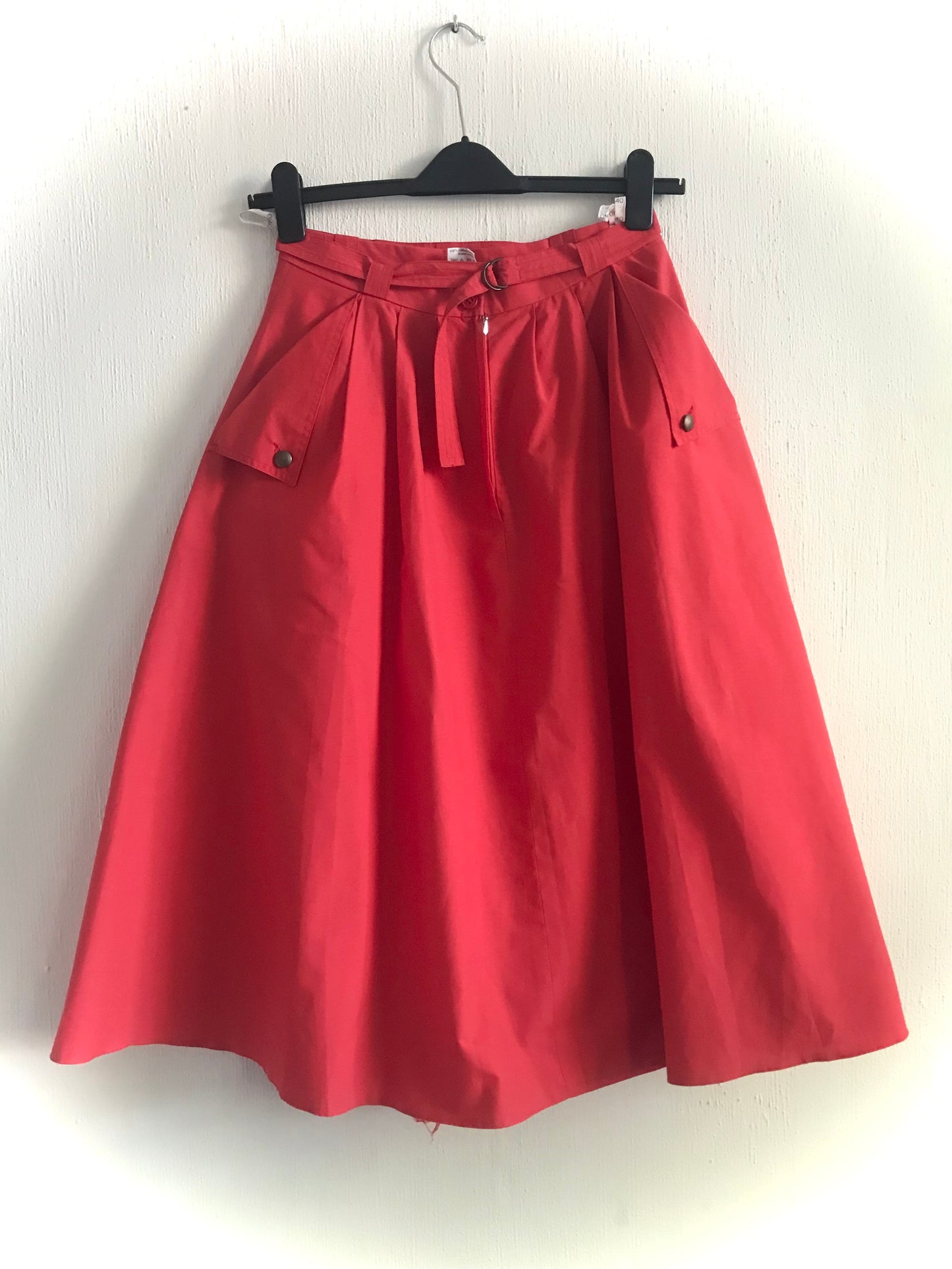 Cotton midi skirt