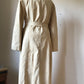 Suede look maxi vintage trenchcoat