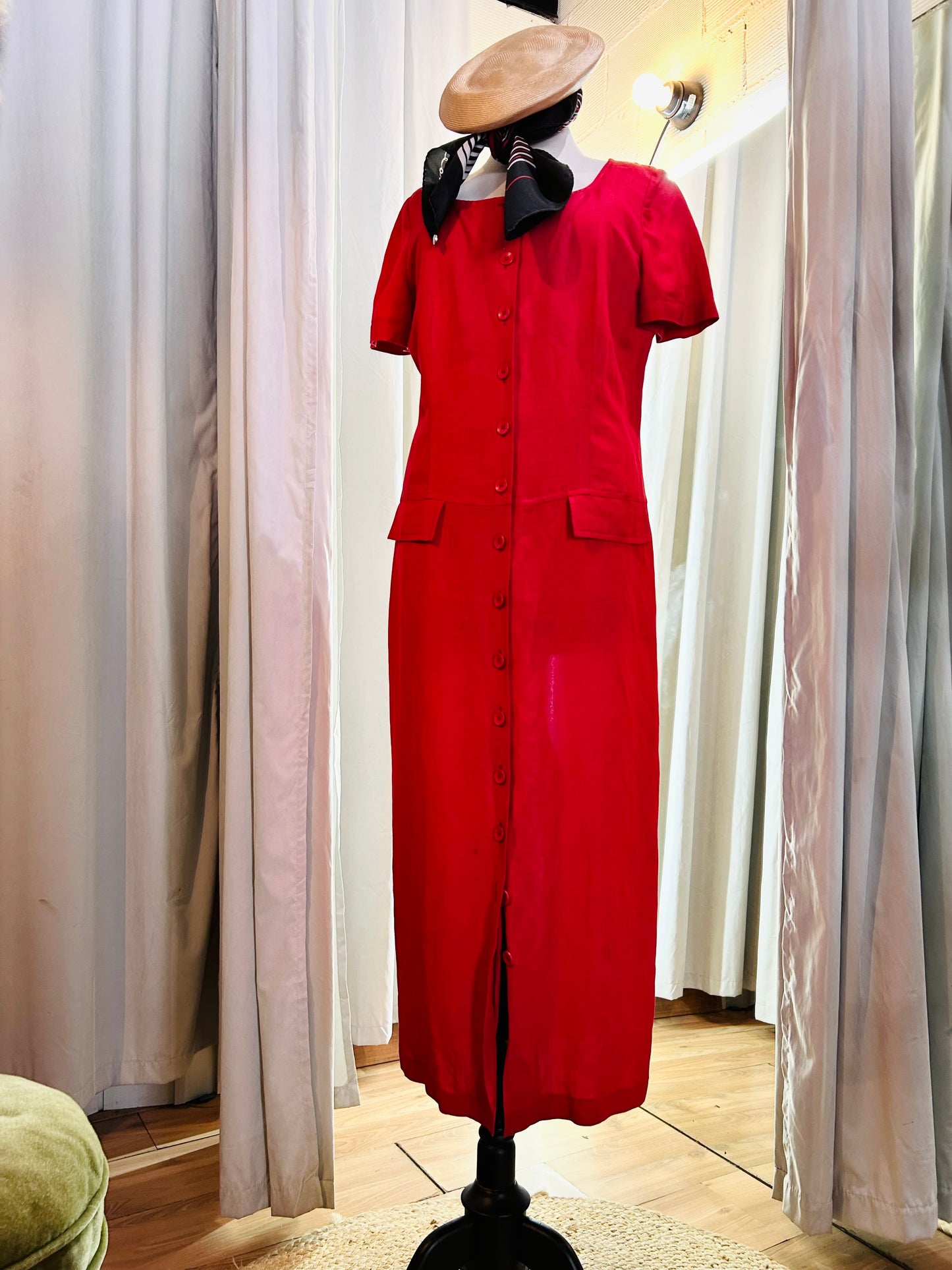 Vintage maxi linen dress (42)