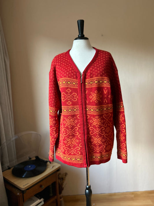 Nordic motifs cardigan (M/L)