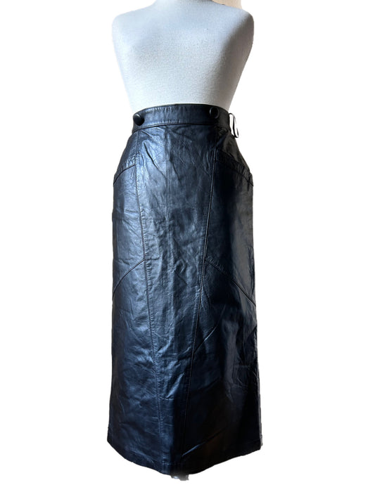 Maxi leather skirt S