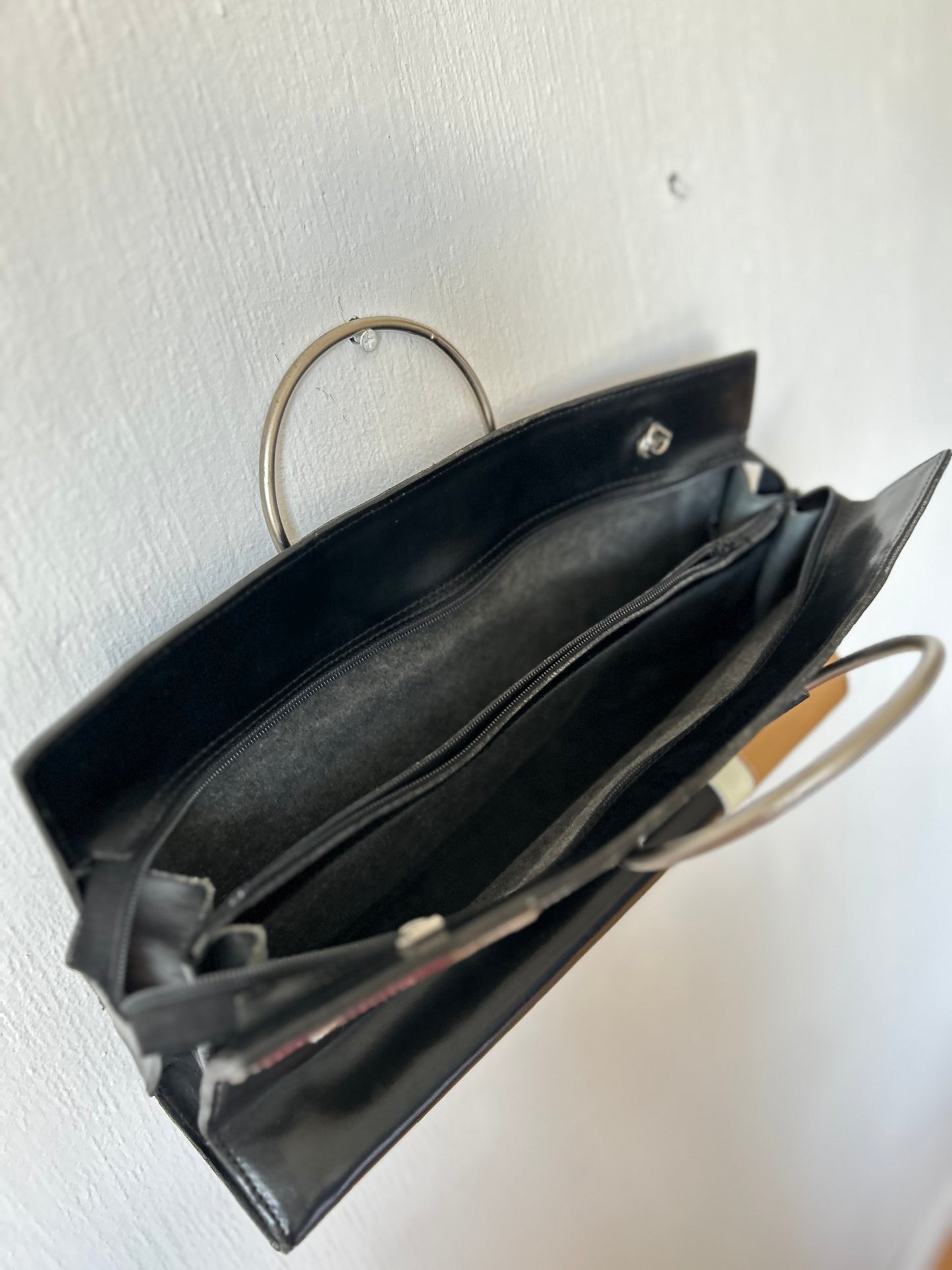 Vintage leather handbag y2k