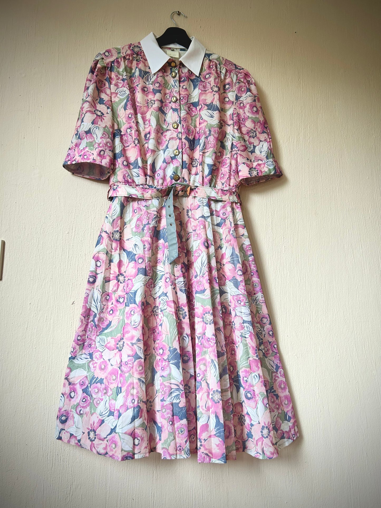 90s Vintage belted dress