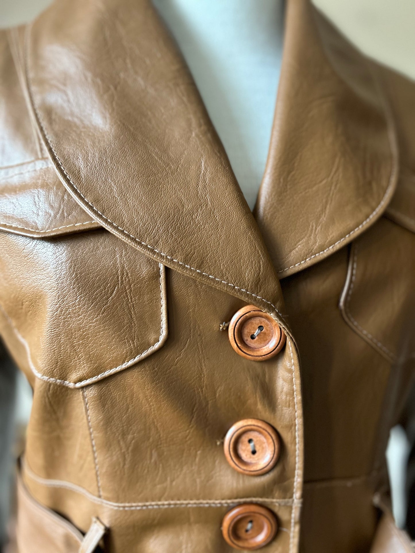 70s vintage belted trench coat