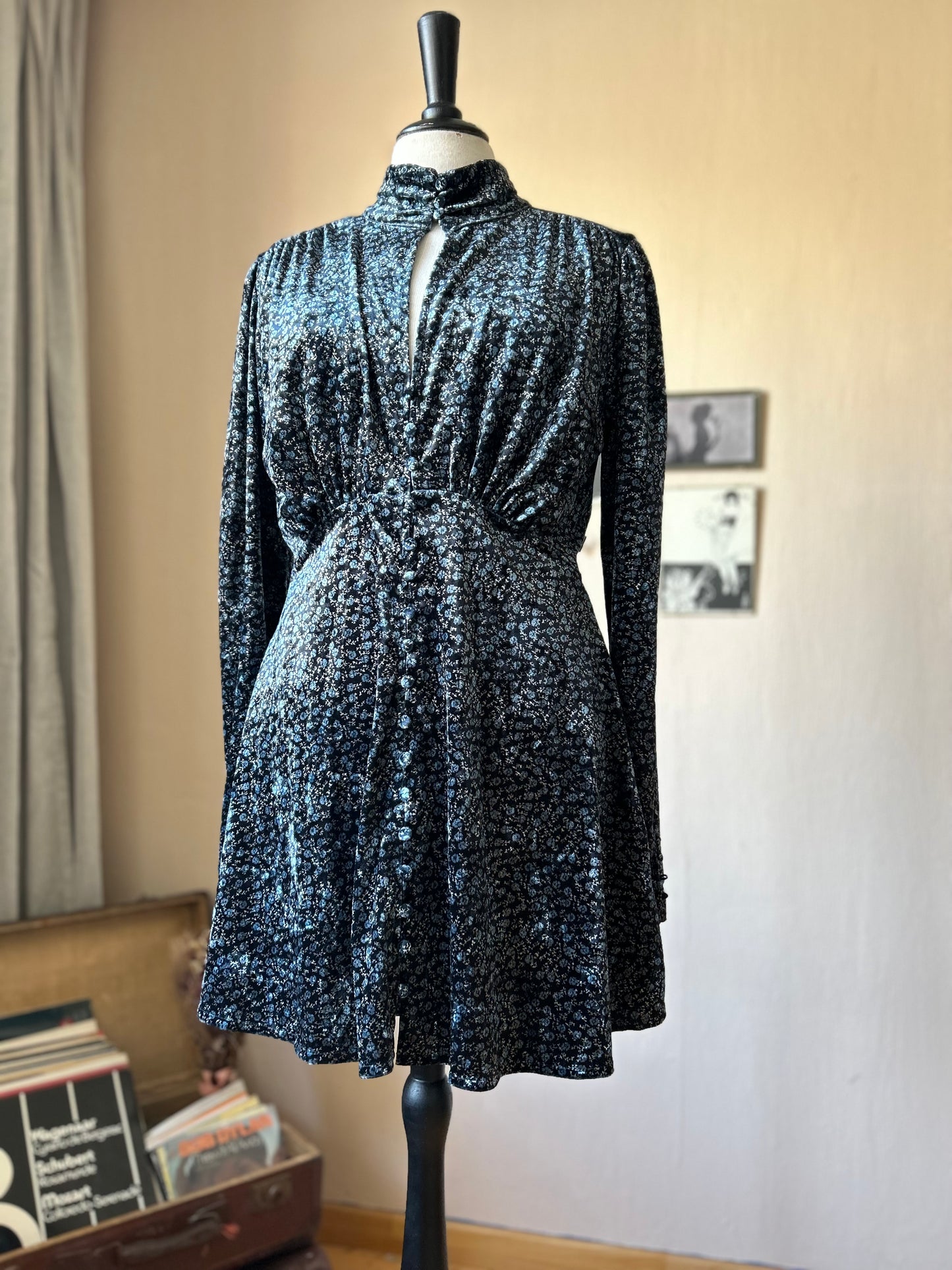 Vintage velvet feel dress