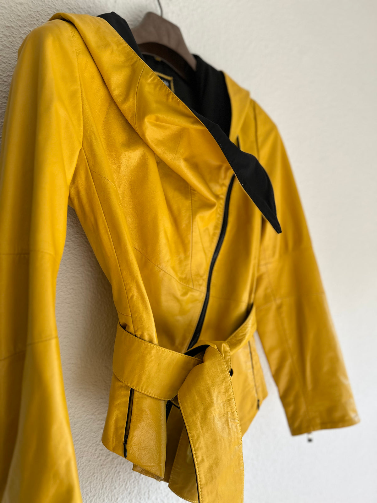 Rare design belted Leather jacket