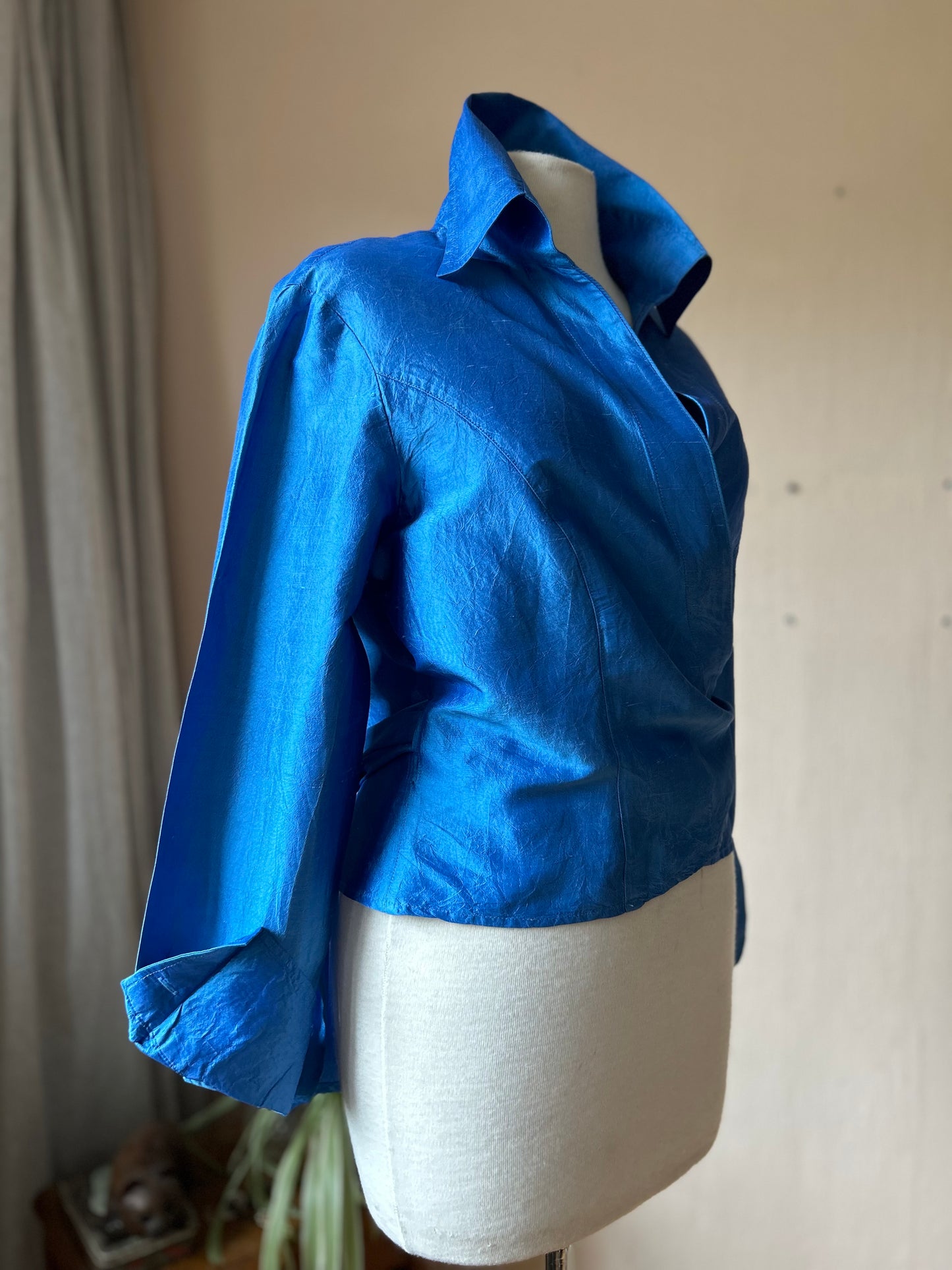 Wrap silk blouse