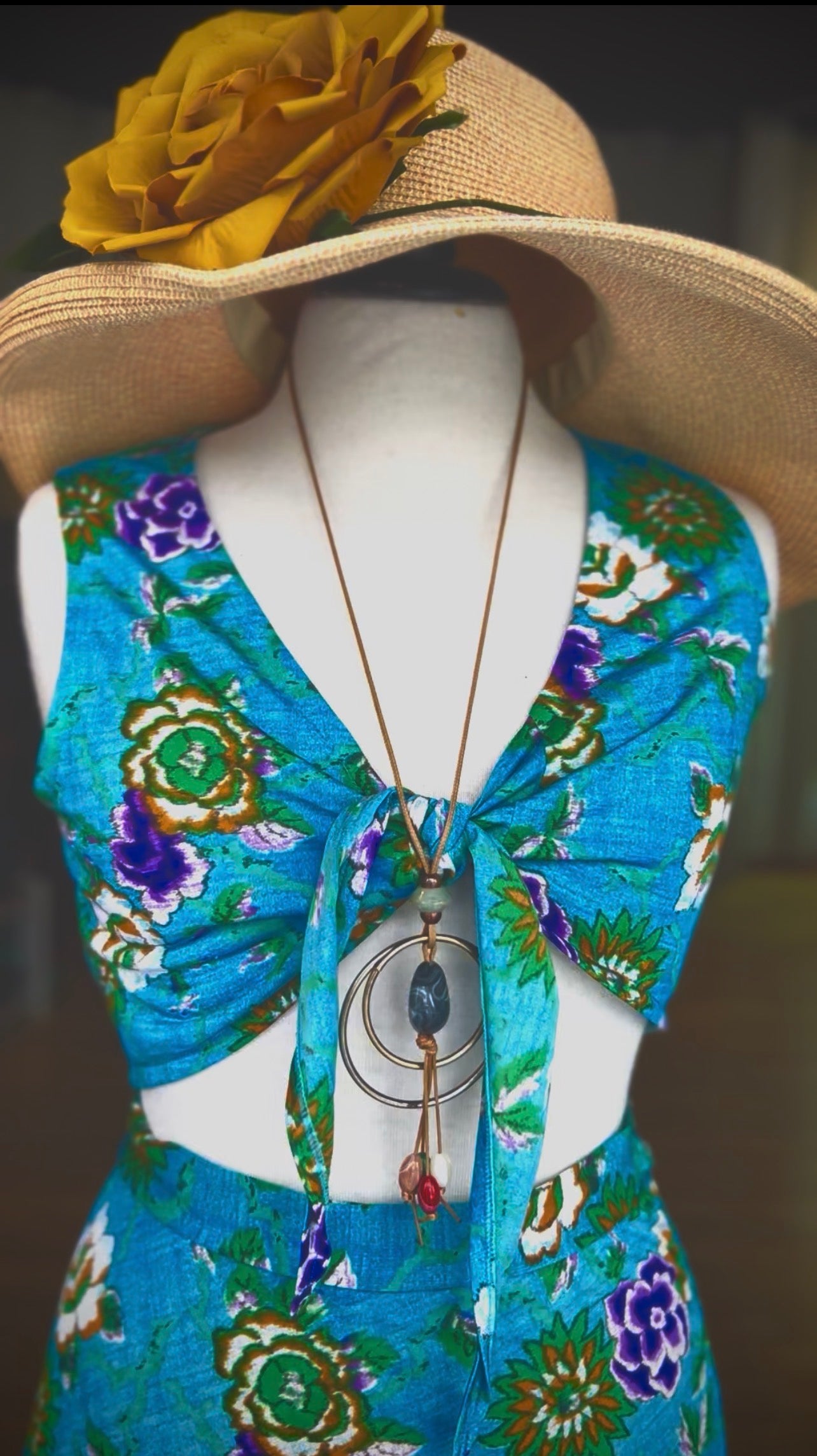 70s boho two piece set