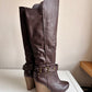 Vintage platform knee boots