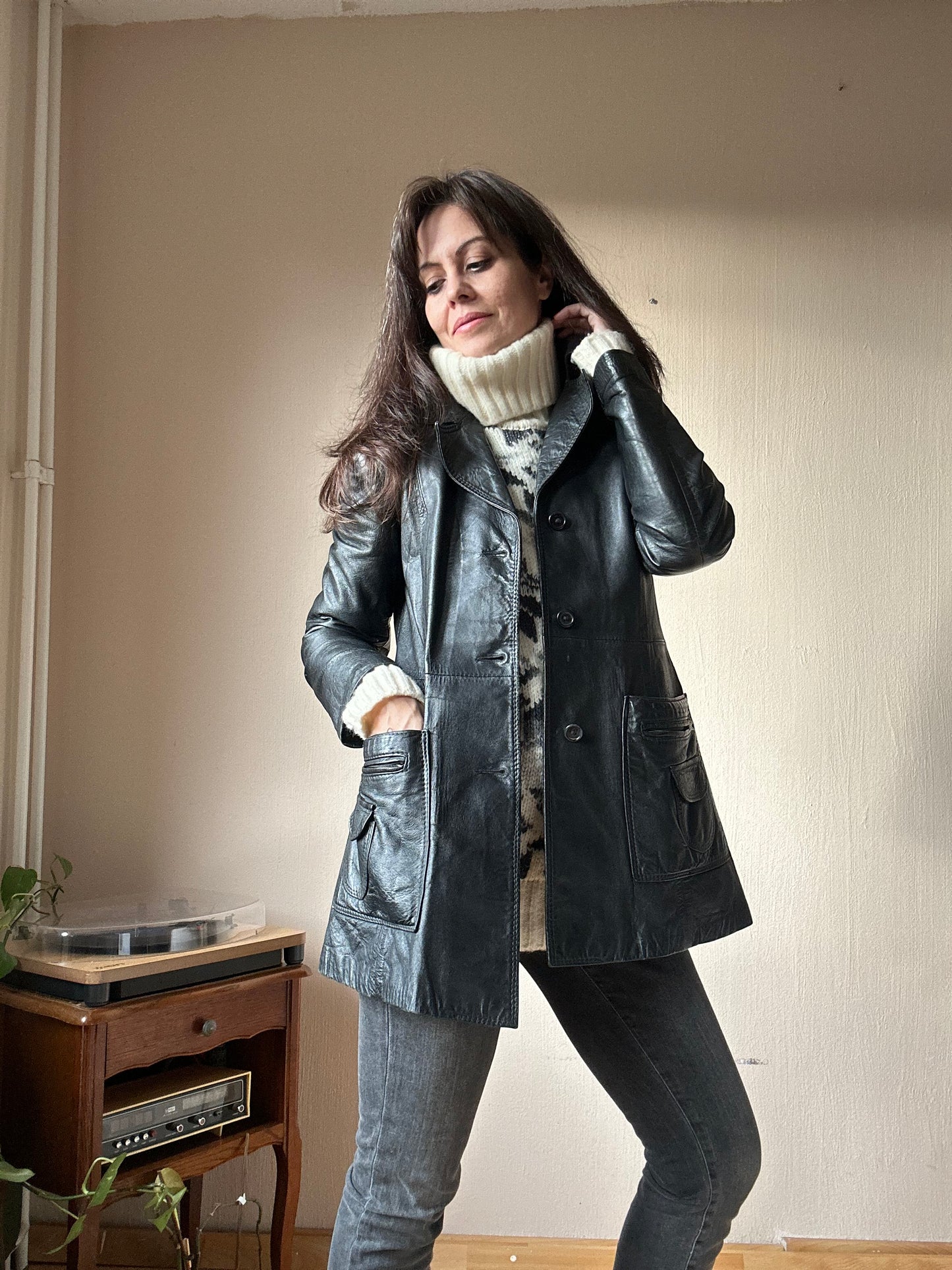 Vintage leather coat