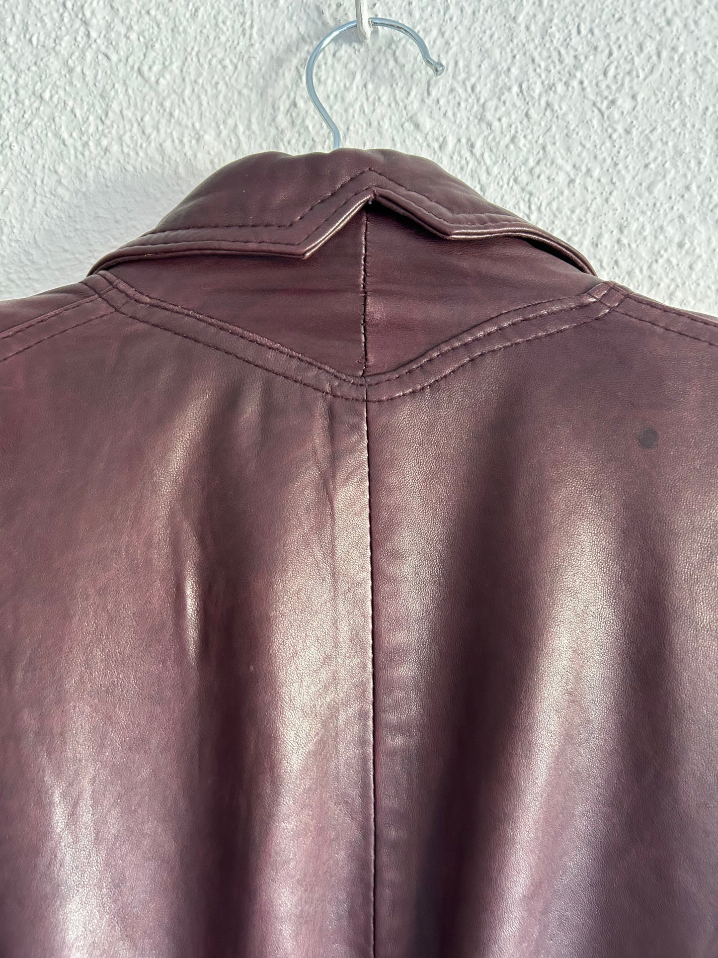 80s vintage lamb leather jacket