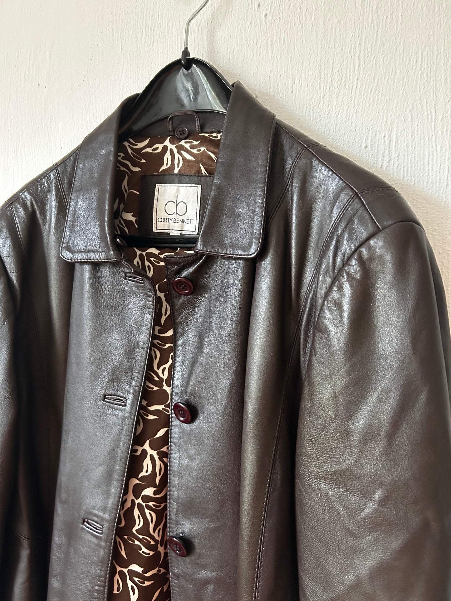 80s vintage leather coat