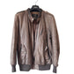 80s leather flight bomber jacket