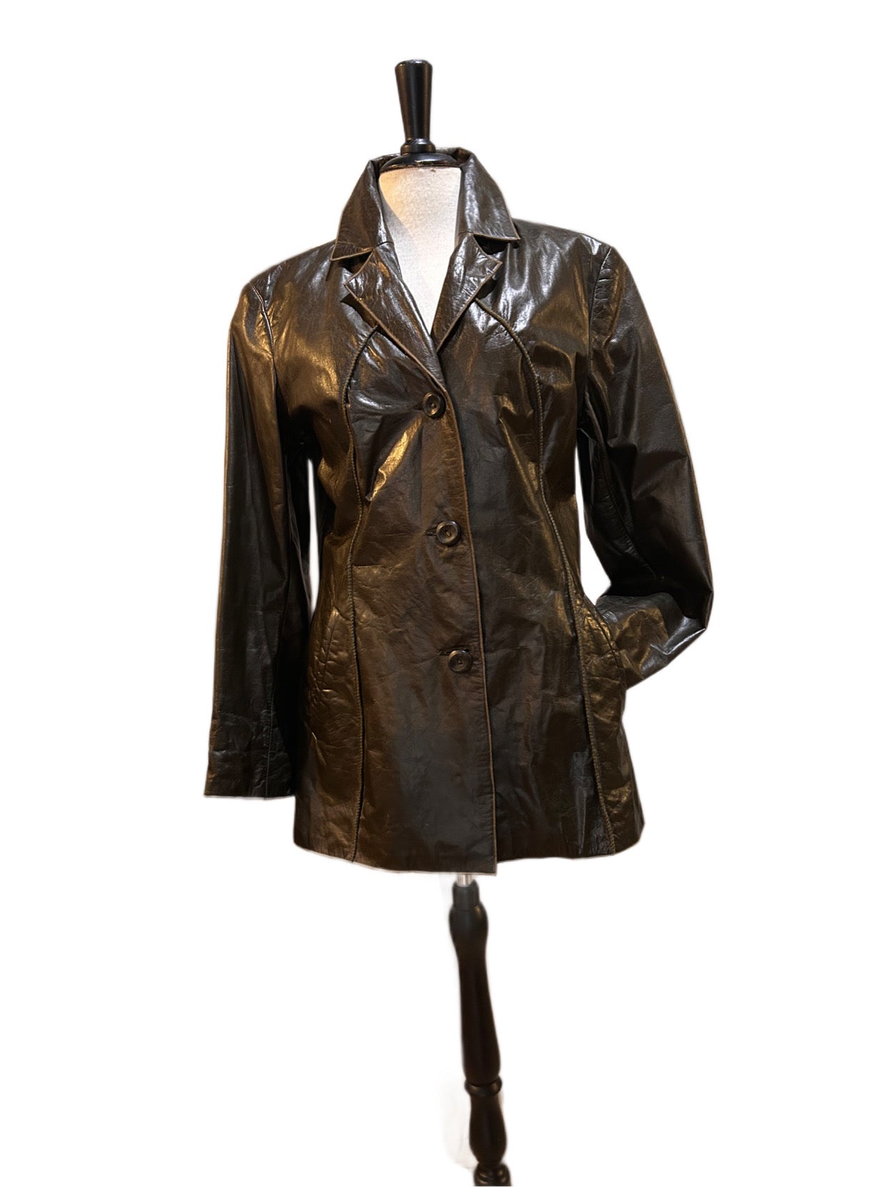90s Gina Bacconi leather coat