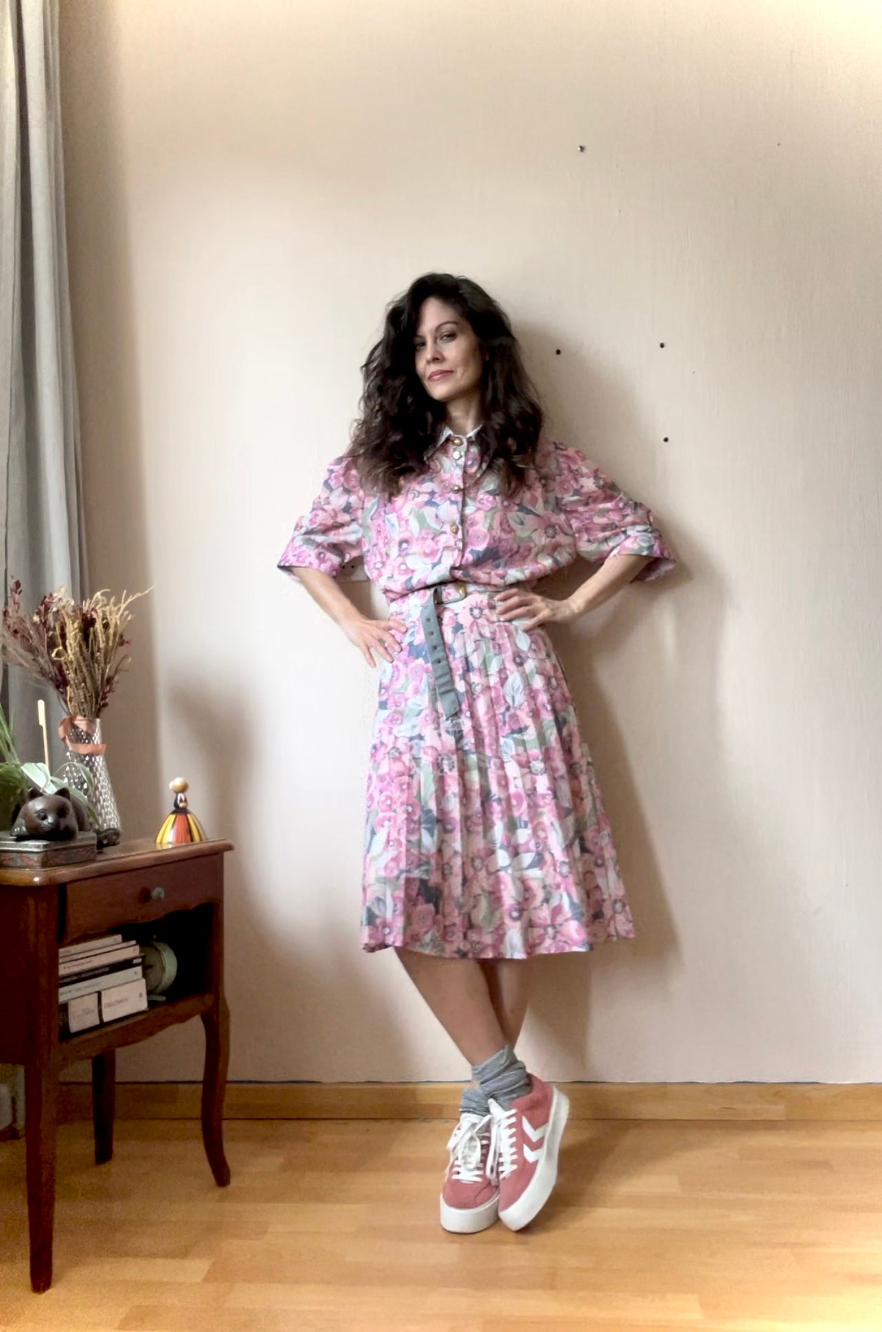 90s Vintage belted dress