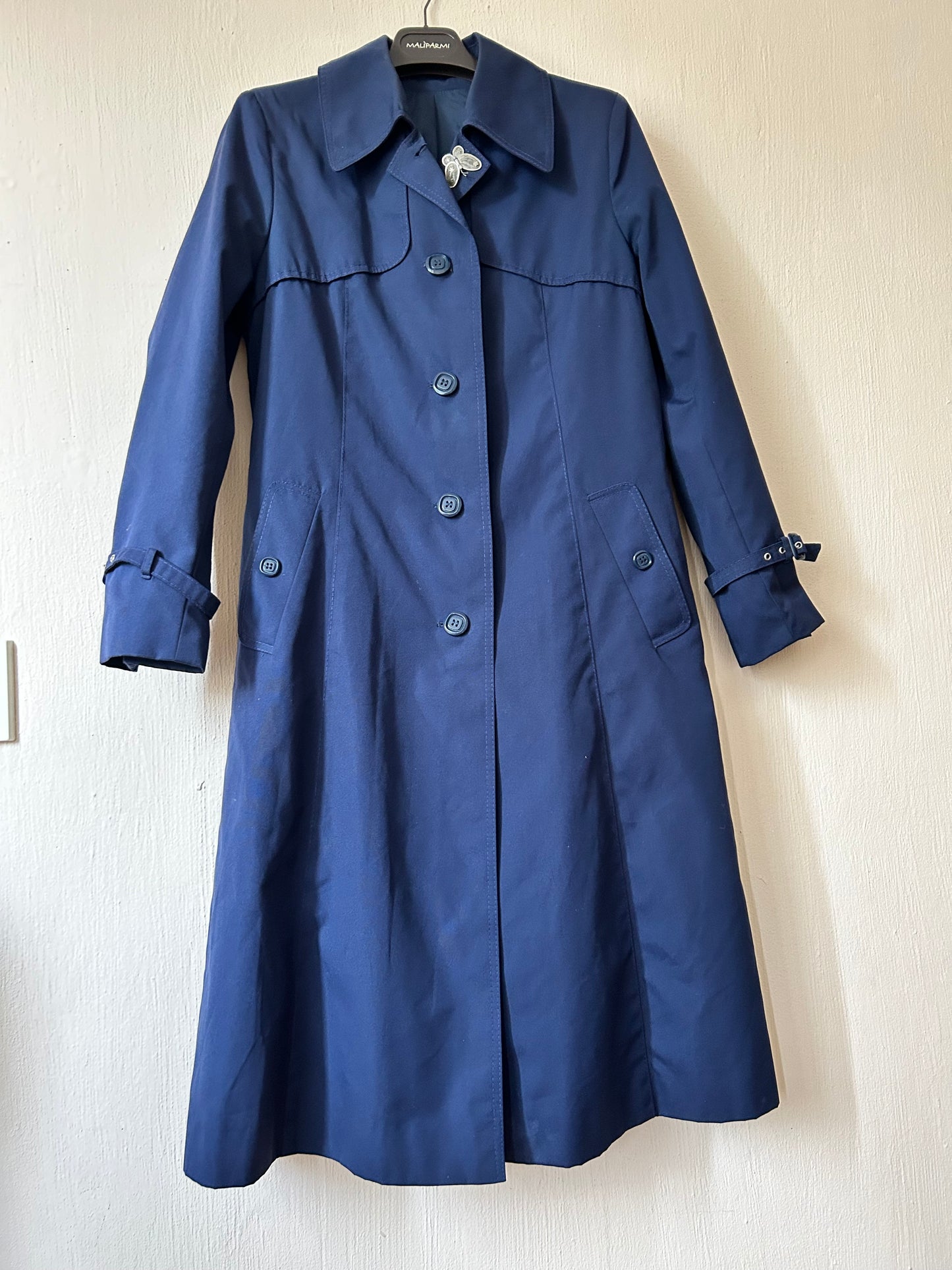 Vintage navy trench-coat 70s