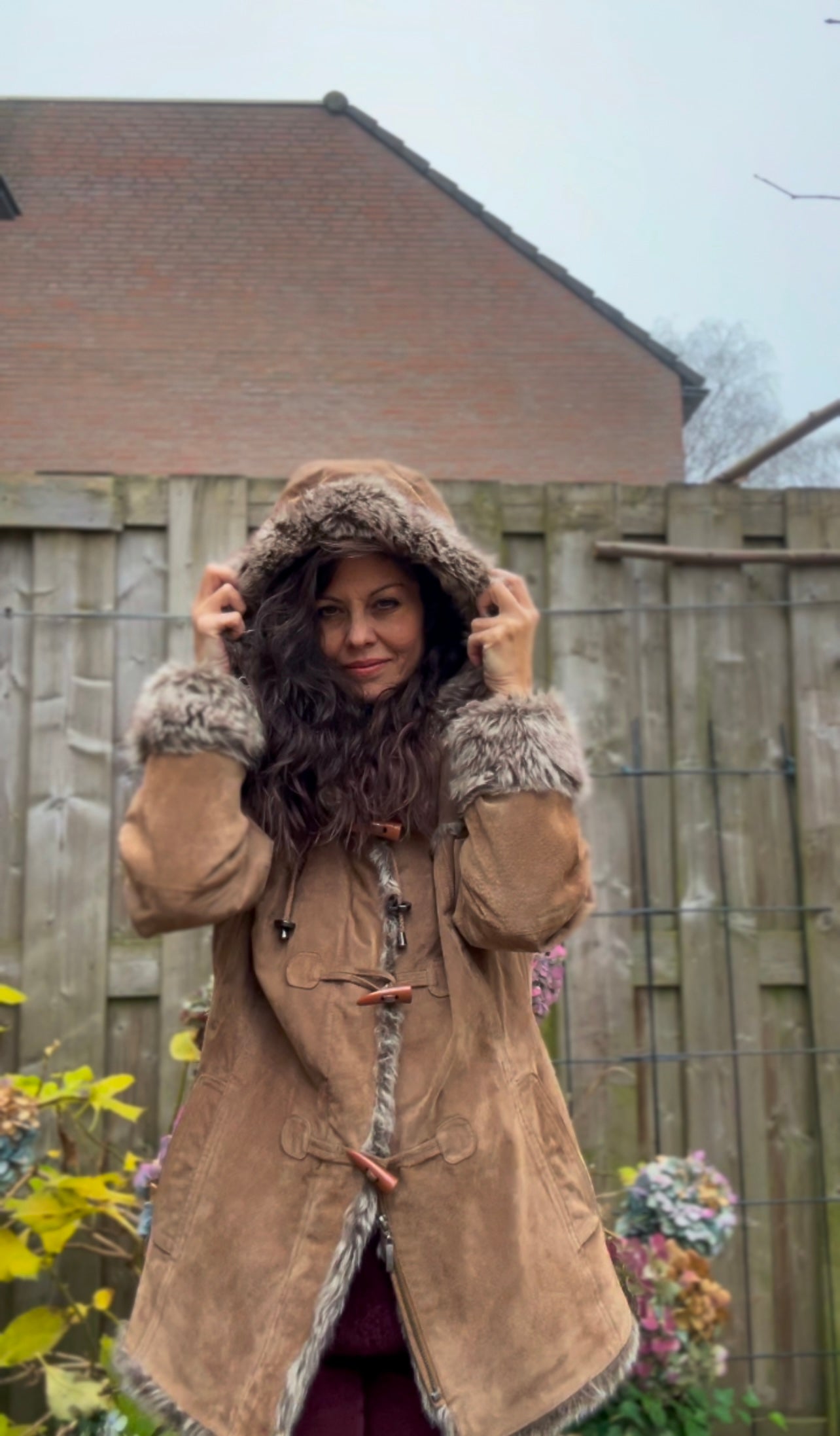 Vintage leather parka