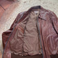 Vintage Brown Nappa Leather Bomber Jacket – Size 40 (M/L)