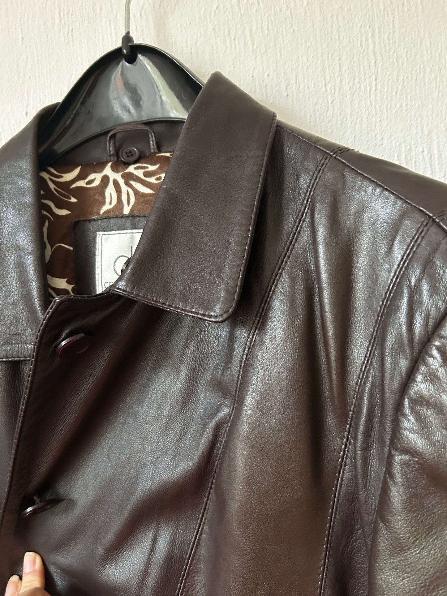 80s vintage leather coat