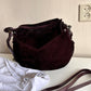 Jimmy Choo burgondy suede shoulder bag