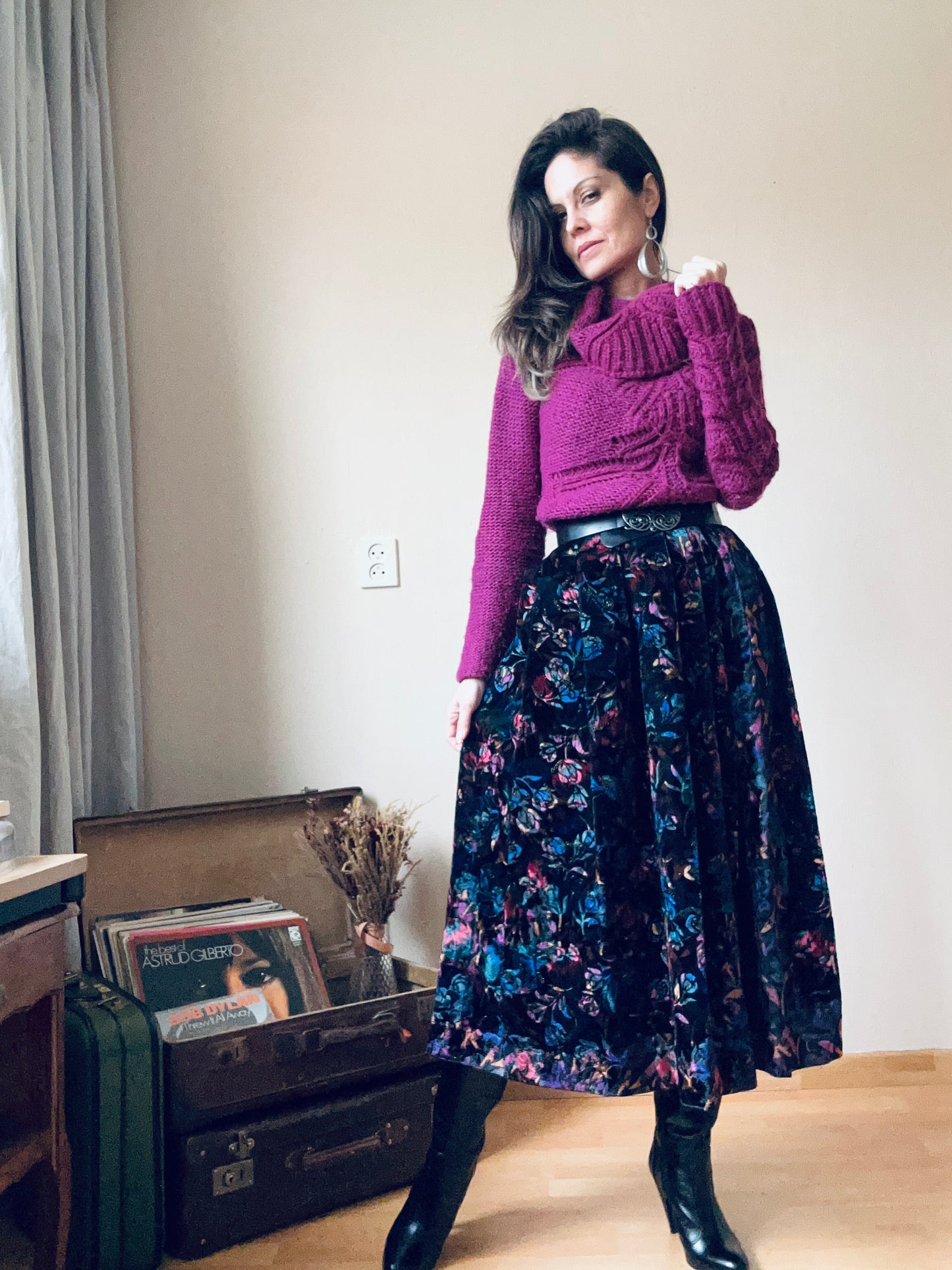 Vintage velvet skirt