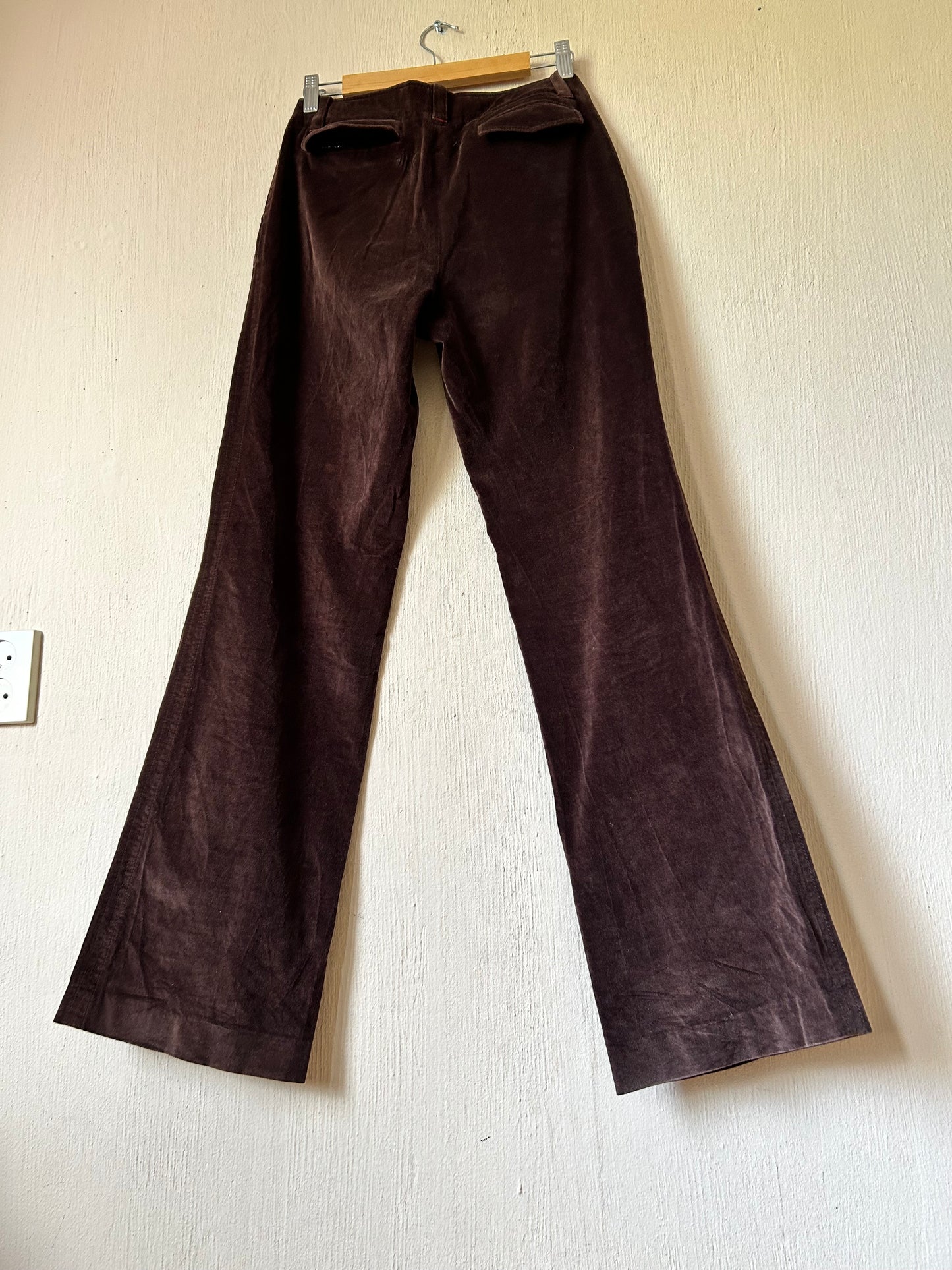 Carolina Herrera velvet flared trousers