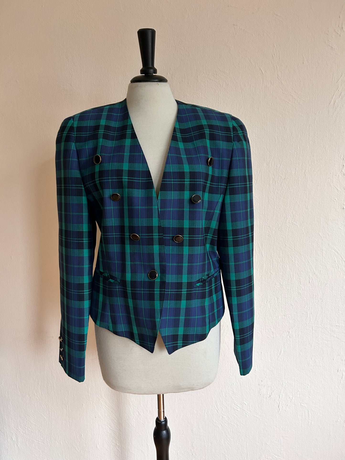 80s vintage wool crop blazer