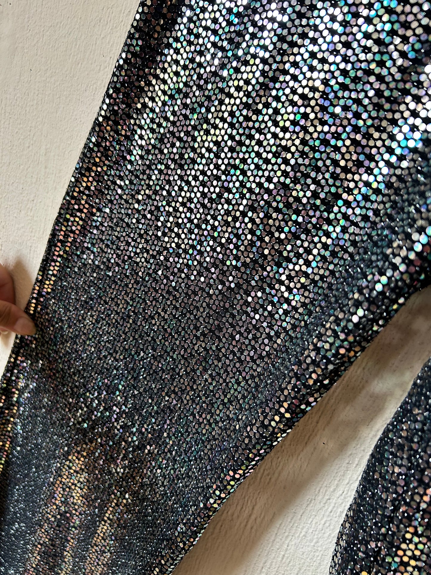 Glittery flared leggings