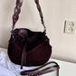 Jimmy Choo burgondy suede shoulder bag