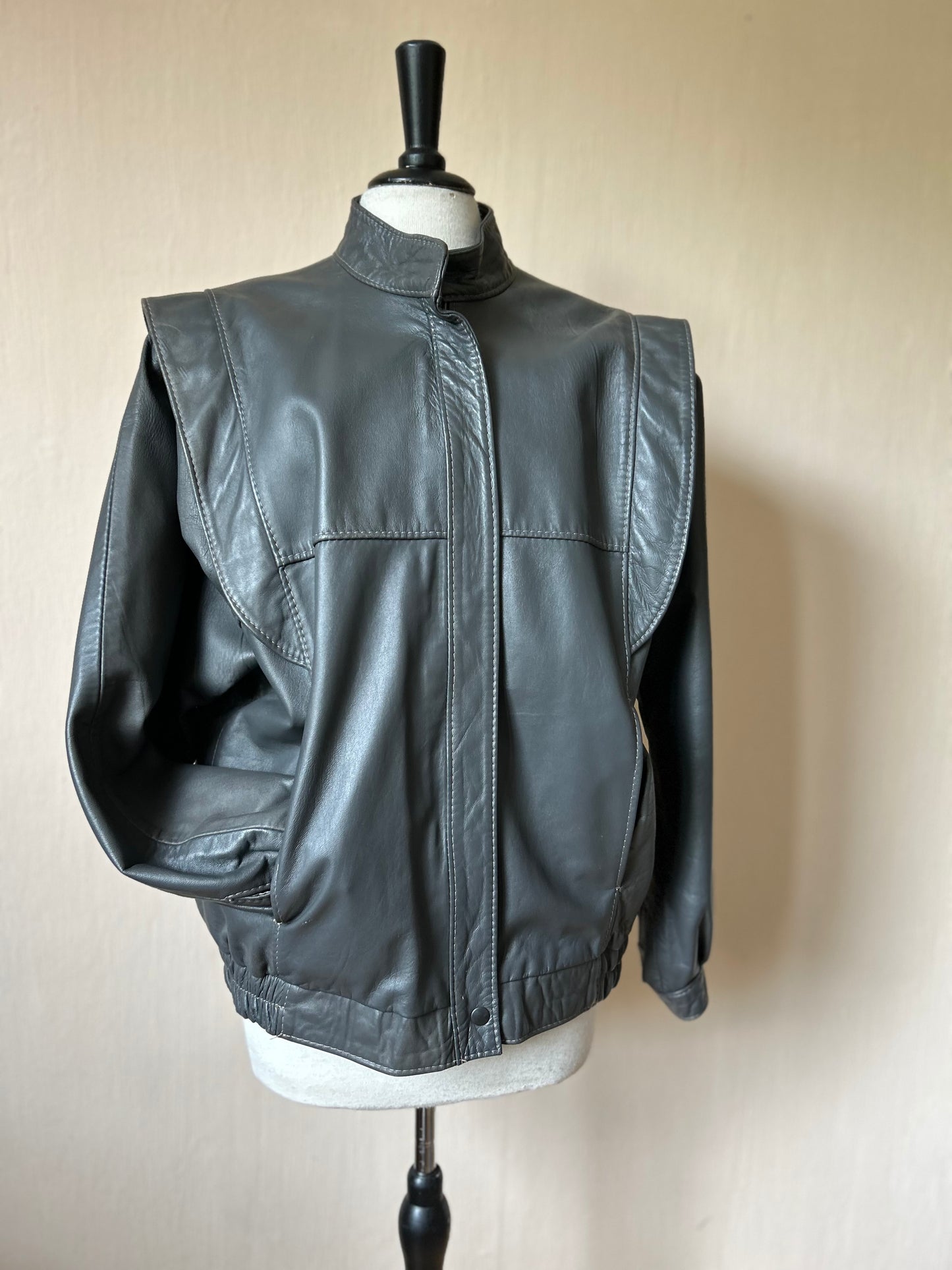 80s leather jacket